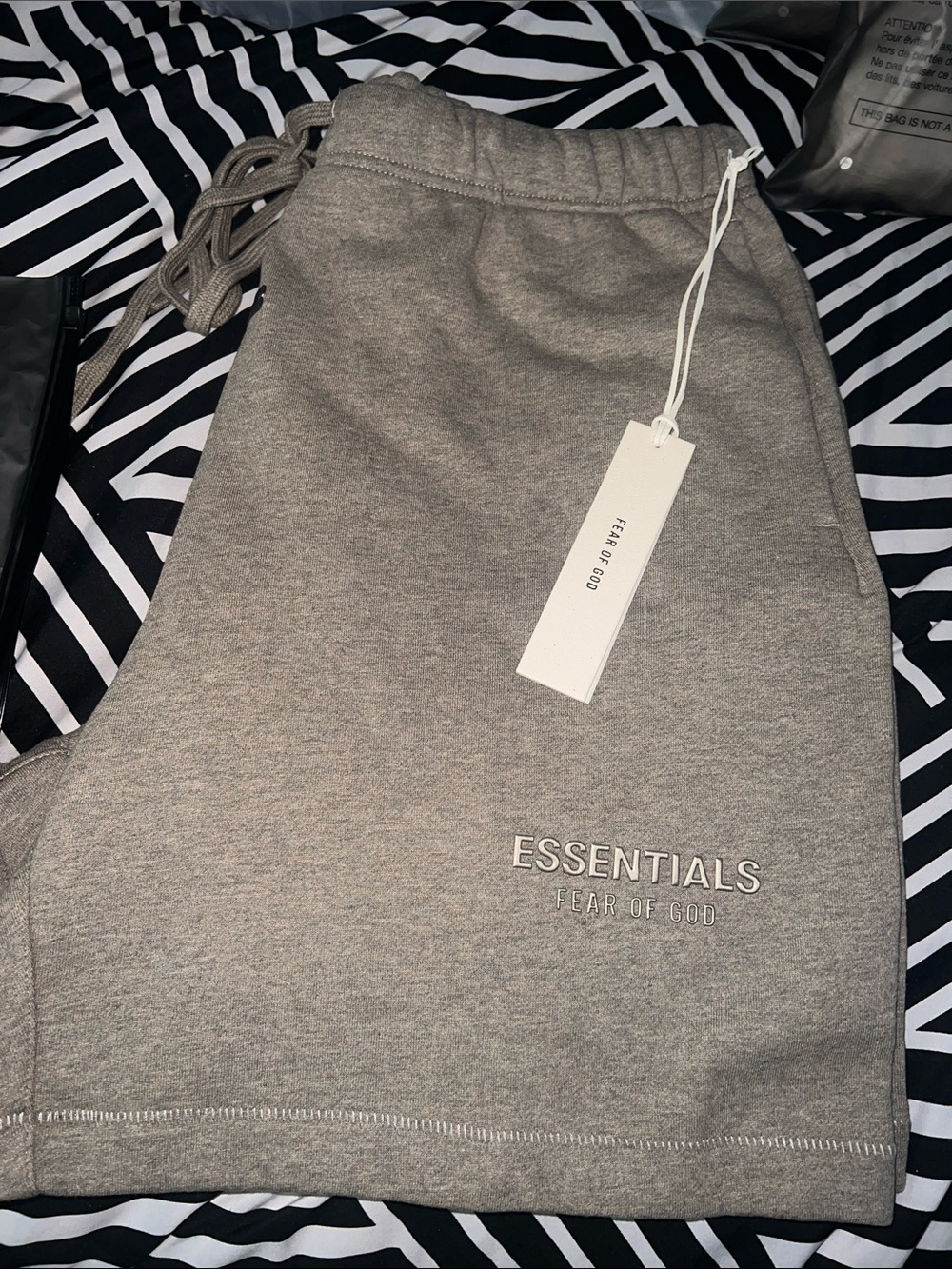 Fear of God ESSENTIALS Heather Gray Sweat Shorts